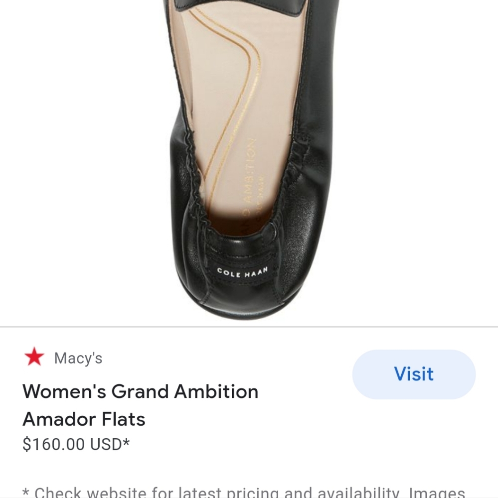 Cole Haan Grand Ambition Ambassador  leather flats black 9B - Picture 10 of 10